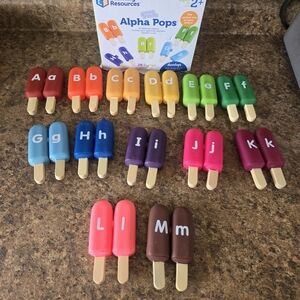 Learning Resource Alpha Pops Letter Matching Set - Multicolor Learning Popsicles